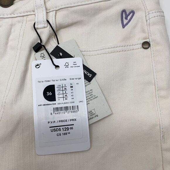 🔥DESIGUAL Jeans stretch sz 2 New - Picture 13 of 13